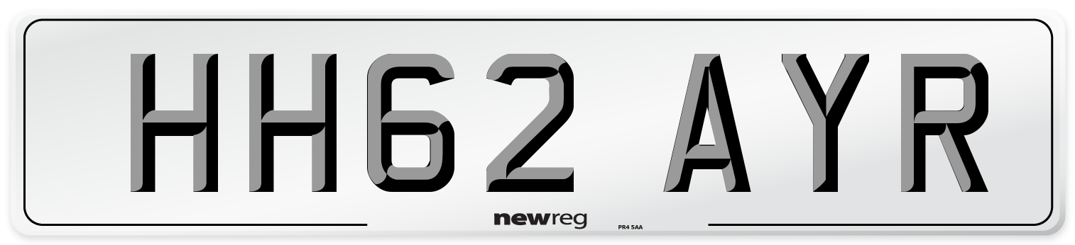 HH62 AYR Number Plate from New Reg